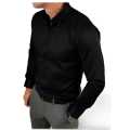 Koszula męska czarna klasyczna ESPADA Slim Fit na guziki L 41/42