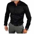 Męska koszula ESPADA czarna 3XL 47/48 elegancka dopasowana wizytowa