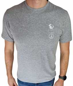 Podkoszulek Męski Bawełna T-shirt Okrągły Dekolt SZARA ROZMIAR L