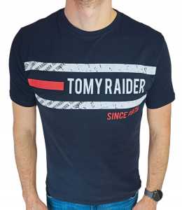 Podkoszulek Męski Bawełna T-shirt Okrągły Dekolt GRANAT ROZMIAR XXL