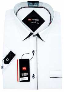 Koszula męska BIAŁA z krótkim rękawem SLIM FIT MODELY rozmiar XXL 2XL #M2