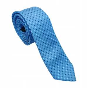 Elegancki Krawat Męski Bawełna Wzór Pasy|NIEBIESKI| Wesele Modny