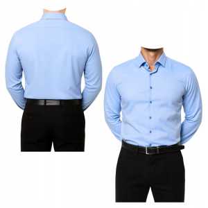 KOSZULA MĘSKA NIEBIESKA BŁĘKITNA GŁADKA Slim Fit | 3XL 47/48 | ESPADA